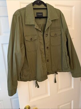 Banana Republic Army Green Drawstring Utility Jacket